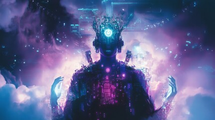 Fototapeta premium digital aurora