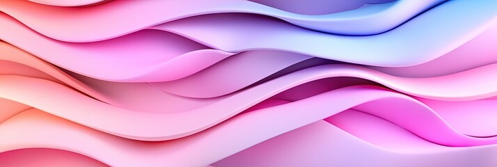 Obraz premium pastel waves, 3D abstract pattern