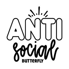 Anti-social Butterfly SVG