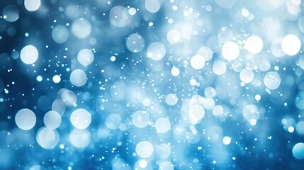 Soft Blue Bokeh Background with Light Spots