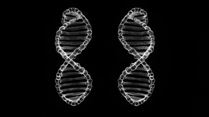 TÃ­tulo Dupla hÃ©lice de DNA em estilo minimalista