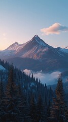 Majestic Mountain Landscape at Sunrise