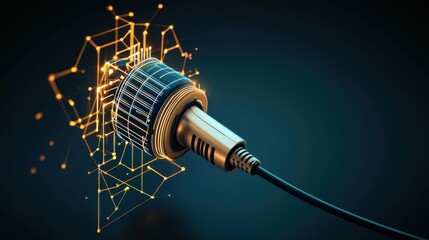 Futuristic Digital Network Connection Concept
