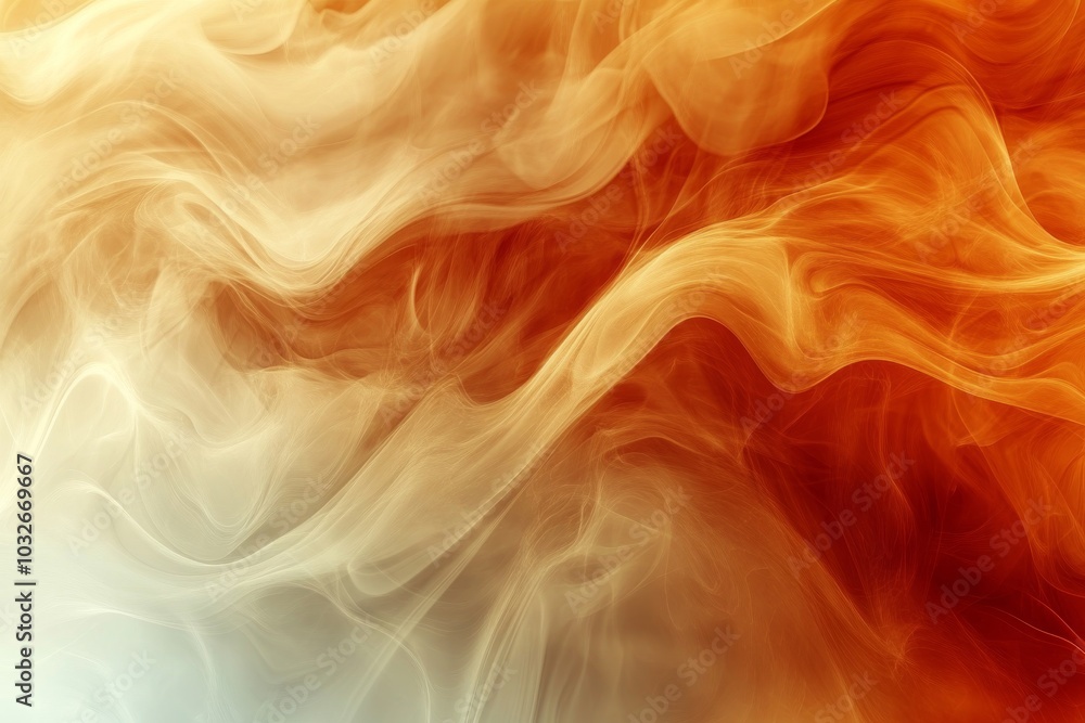 Poster abstract swirling clouds of red and orange symbolizing the energy of transformation motion and dynam