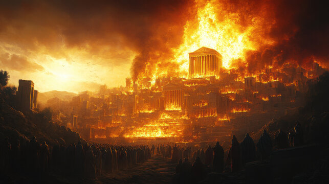 The story of the burning city of Rome from the Bible