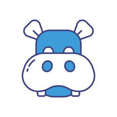 Hippo vector icon stock illustration