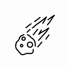flame meteorite icon sign vector