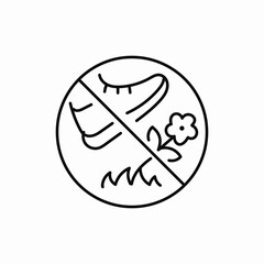 forbidden to step on the grass icon sign vector
