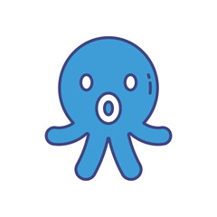 Octopus vector icon stock illustration