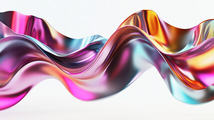 astarte.ai: Vibrant Abstract Waves with Chrome Accents