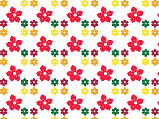 flower design pattern Wallpaper on the white background