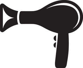 Minimalist Hair Dryer Illustration Ideal for Salon