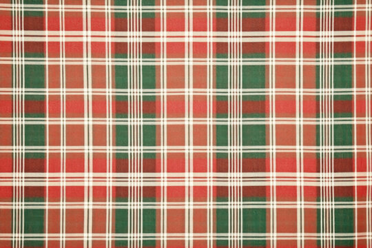 Festive red and green plaid pattern background for holiday designs