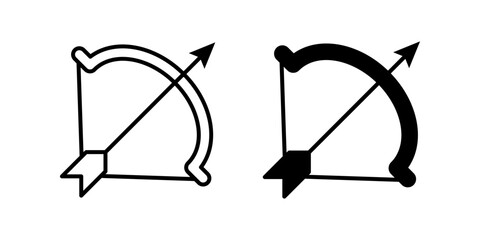 Archery icon set .Symbol isolated white background. vector illustration. color editable.