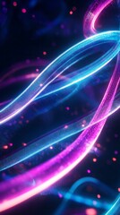 Obraz premium Vibrant Abstract Flowing Lines in Blue and Pink