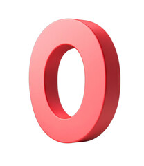 3D Red Letter O: Bold and Vibrant Typography