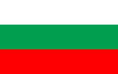 The flag of Bulgaria. Flag icon. Standard color. Standard size. A rectangular flag. Computer illustration. Digital illustration. Vector illustration.