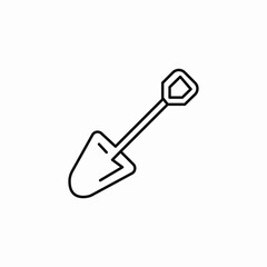 hiking shovel icon sign vector