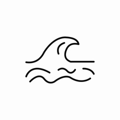 ocean wave icon sign vector