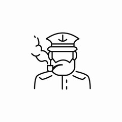 sea captain icon sign vector