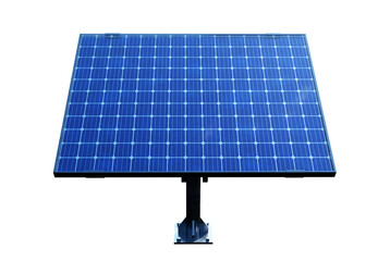 Solar panel front view on transparent background