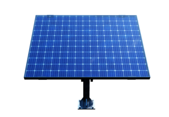 Solar panel front view on transparent background