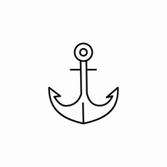 ship anchor icon sign vector