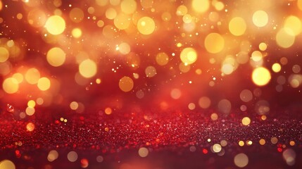 Festive Glittering Background with Sparkling Bokeh