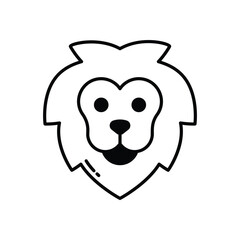 Lion vector icon stock illustration