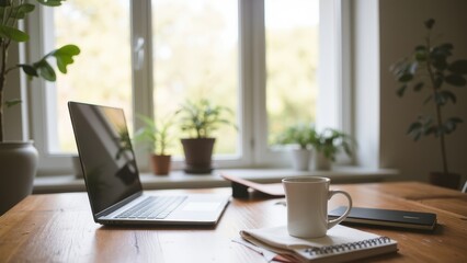 Bright and Upscale Workspace with Natural Light