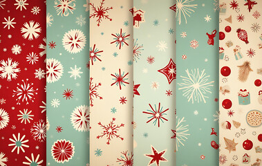vintage winter wonderland patterns computer background include nostalgic designs snowflakes festive holiday