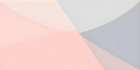 A simple geometric design in muted pastel colors, featuring interlocking shapes that create a harmonious and calming visual effect against a soft background