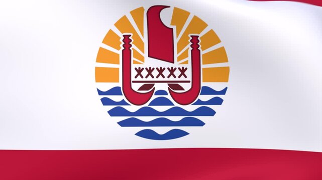 A National 3D Rendered Flag of Polynesia