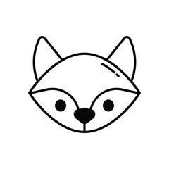 Fox vector icon stock illustration
