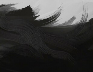 Obraz premium Black watercolor background, brush stroke