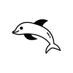 Dolphin vector icon stock illustration