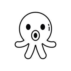 Octopus vector icon stock illustration
