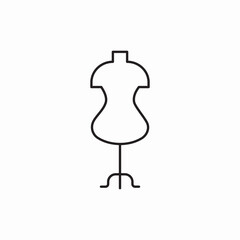 femenine manequin icon sign vector