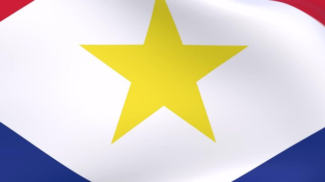 A National 3D Rendered Flag of Saba