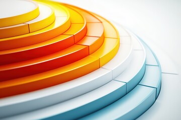 Colorful layered abstract design with smooth curves and gradients on a white background.