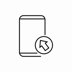 mobile phone with arrow icon sign vector