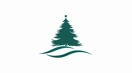 Fototapeta premium Illustration of Christmas tree. New Year. Holiday