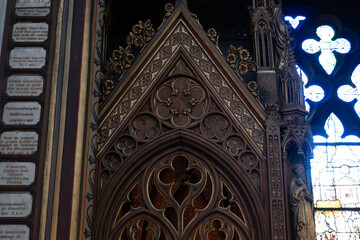 Obraz premium Gothic ornaments. Shot on several Gothic monuments in France. (Churchs and buildings)