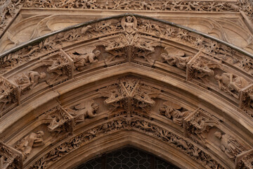 Obraz premium Gothic ornaments. Shot on several Gothic monuments in France. (Churchs and buildings)