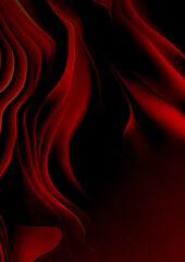 Black and red vertical background with wavy abstract lines. Background for design, print and graphic resources. Design: flyers, business cards, banners, packaging.
