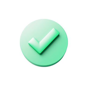 recommend clip art: Simplified 3d icon of green check mark clip art