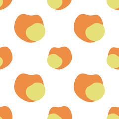 Seamless pattern with hand drawn shapes in the form of hearts and circles. Vector illustration