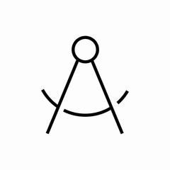 drawing compass icon sign vector