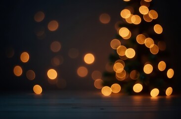 Abstract Christmas blurred illuminated background.
