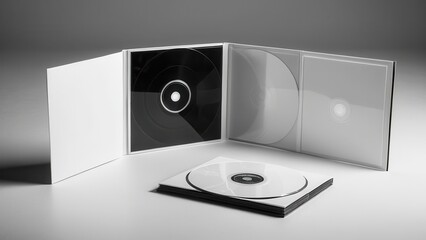 Versatile CD digipack mockup featuring customizable front and back covers. Perfect for promoting music or corporate media projects. Easy to edit and ready to use